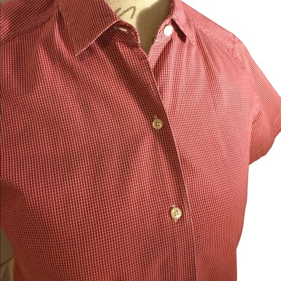 Vintage 1990s‎ Brooks Brothers Red & White Checkered Short Sleeve Button Up - Picture 2 of 3